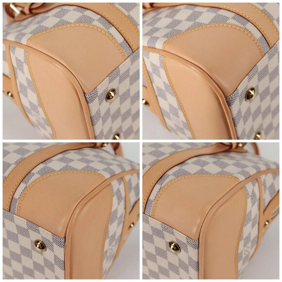 LOUIS VUITTON Damier Azur Berkeley Hand Bag N52001 LV Auth 135278M - Picture 14 of 16